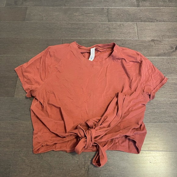 lululemon athletica Tops - Lululemon | Cropped T-Shirt with Front Tie